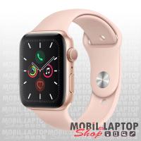 Apple Watch S5 44mm arany alumíniumtok, rózsaszín sportszíjjal (MWVE2FD/A)