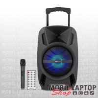 Astrum TM081 "Trolley" hordozható Bluetooth hangszóró 8.0", 30W, FM, USB, MicroSD, LED, mikrofon