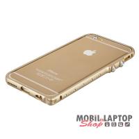 Bumper Apple iPhone 6 / 6S ( 4,7" ) alumínium köves arany Eternal Series BASEUS