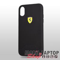 Kemény hátlap Apple iPhone X. / XS. ( 5,8" ) Soft touch fekete Ferrari (FESGRHCPXBK)
