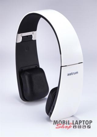 Astrum HT410 sztereó fehér Bluetooth 4.1 fejhallgató APTX tehnológiával, mikrofonnal PRÉMIUM