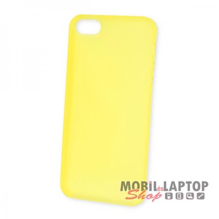 Kemény hátlap Apple iPhone 5 / 5S / SE vékony sárga