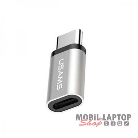 Univerzális Micro USB / Type-C átalakító adapter szürke USAMS