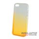 Szilikon tok Apple iPhone 5 / 5S / SE csillámos átlátszó-sárga smirgli